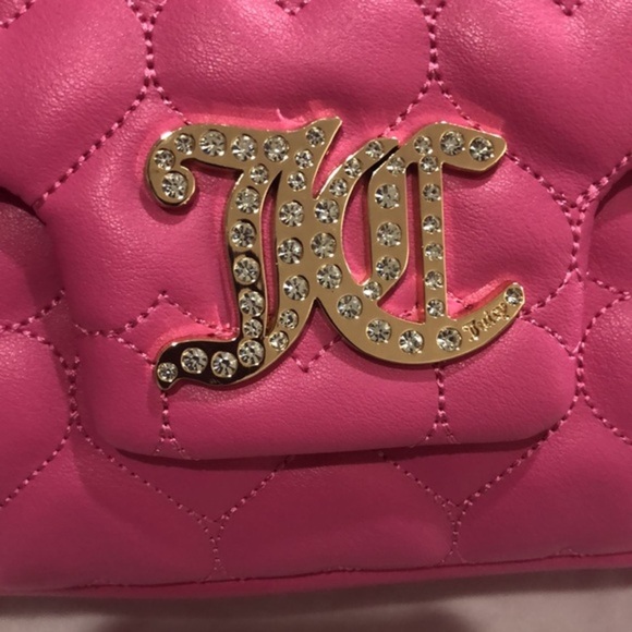 Juicy Couture juicy pink Brighter than a diamond gold chainlink shoulder bag new - Picture 5 of 16
